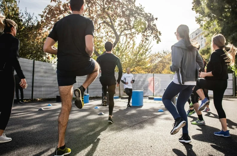 Group fitness training at GSI
